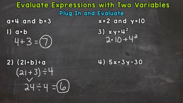 Evaluating Expressions with Two Variables | Math with Mr. J смотреть онлайн