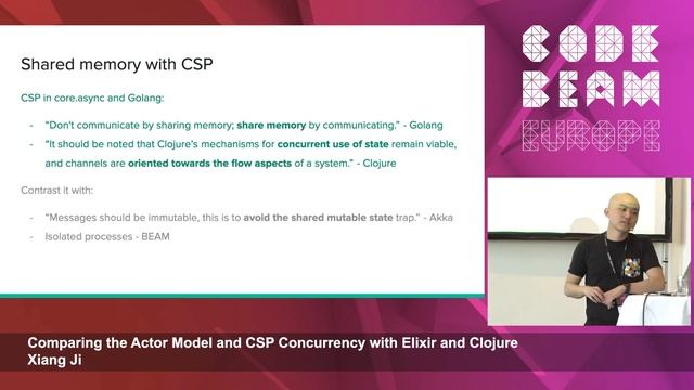 Comparing the Actor Model & CSP Concurrency with Elixir & Clojure | Xiang Ji | Code BEAM Europe 2 смотреть онлайн