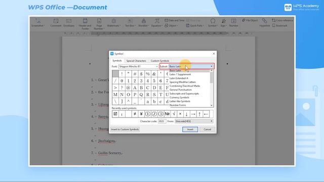 [WPS Academy] 1.0.9 Word: How can we insert symbols in WPS Writer смотреть онлайн