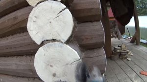 Подготовка и Покраска торцов Сруба!