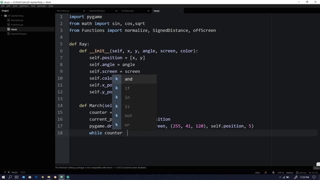 2D Ray Marching Visualization : Python смотреть онлайн