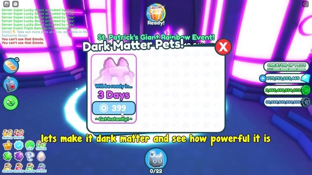 I Made Strongest Shiny Dark Matter Secret Masked Owl! - Pet Simulator X Roblox смотреть онлайн