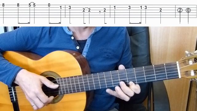 Hit the Road Jack - Ray Charles - Easy Guitar melody tutorial + TAB Guitar lesson смотреть онлайн