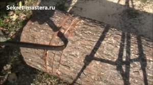 Велопарковка из бревна бензопилой своими руками