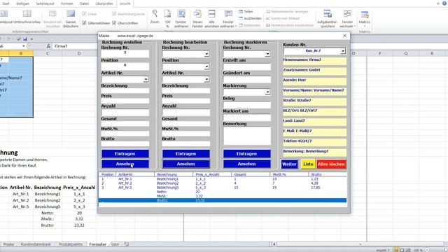 0 Rechnungsprogramm mit Kundendatenbank und Produktpalette in Excel VBA selber erstellen 1 смотреть онлайн