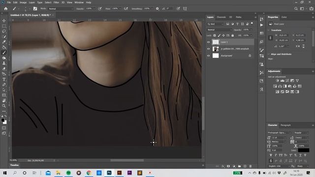 How Does Brush Smoothing Works? | "Relax" Line Art | Speed Art | Photoshop CC 2020 смотреть онлайн