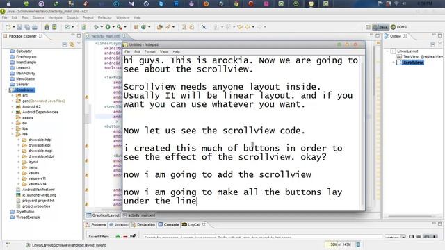 #android #androidtutorial Android Tutorial Lesson 11 Scrollview смотреть онлайн
