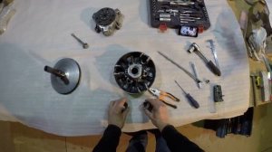 Разборка и сборка вариатора снегохода BRP без спец приспособлений