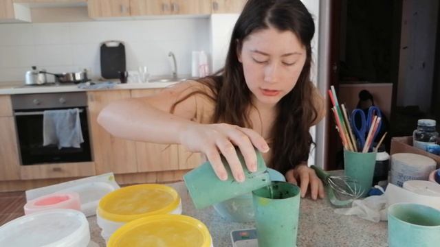 Поднос и подсвечник из гипса своими руками| мраморная техника |декор из гипса | DIY | Гипс смотреть онлайн