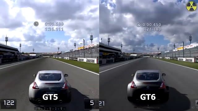Gran Turismo 5 vs. Gran Turismo 6 (COMPARISON) - Nissans @ Grand Valley East Reverse - HD смотреть онлайн