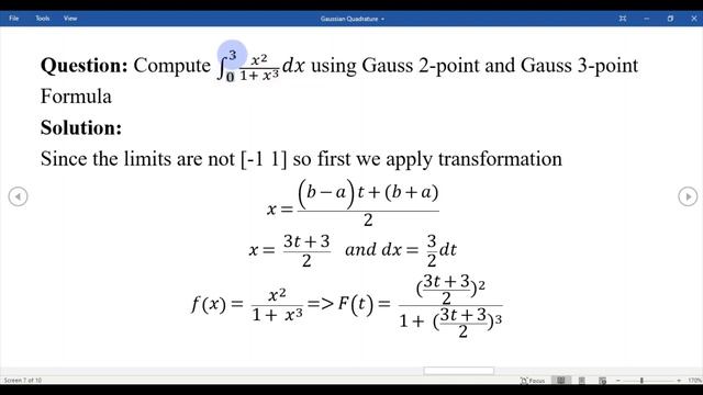 Numerical Integration using Gaussian Quadrature Family with MATLAB code смотреть онлайн