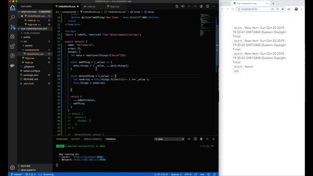 VueJS Composition API Sample App смотреть онлайн
