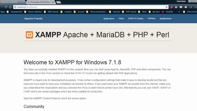 Wordpress install on xampp localhost Server смотреть онлайн