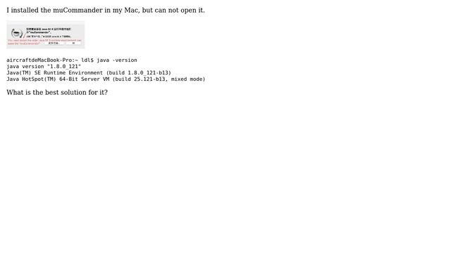 Apple: You need install the older Java SE 6 runtime environment can open the muCommander смотреть онлайн