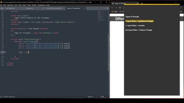 Finding what Type Of Triangle from User Input Using Javascript смотреть онлайн