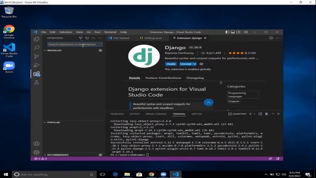 Initial Setup Up Django on Visual Studio Code смотреть онлайн