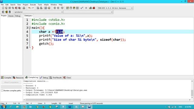 05. Integer Datatype using char | Khmer Computer Knowledge смотреть онлайн