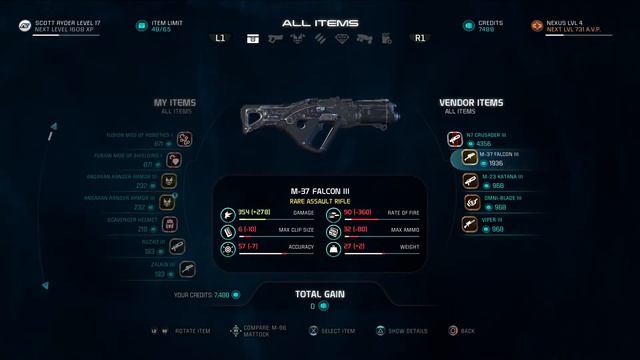 Mass Effect: Andromeda - Gil Brodie: A Game of Poker: Nexus Dock Merchant M-37 Falcon lll Purchased смотреть онлайн