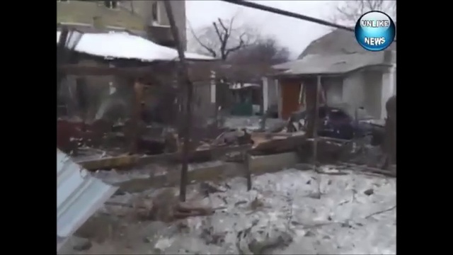 Обстрел Донецка 18.01.2015