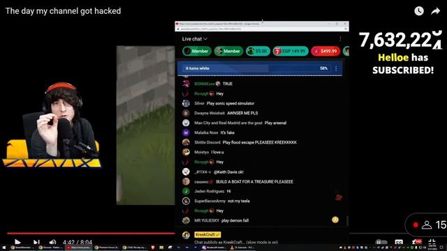 @KreekCraft reacts to Sketch getting hacked смотреть онлайн