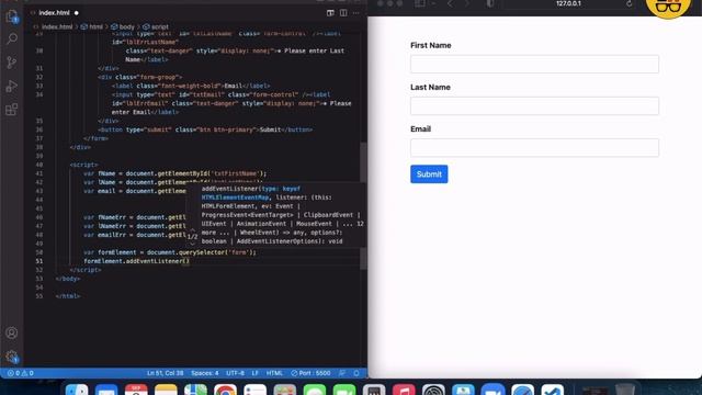 Custom Validation using JavaScript | HTML Form | Tamil смотреть онлайн