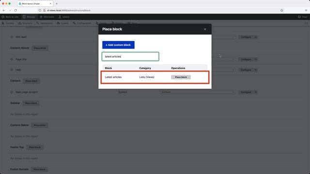 Getting Started with Views, 3.3 - Add Block into Region смотреть онлайн