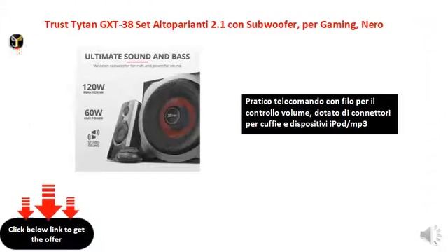 Trust Tytan GXT-38 Set Altoparlanti 2.1 con Subwoofer, per Gaming, Nero смотреть онлайн
