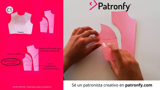 Como hacer el corte princesa (Dior) siguiendo los pasos del eBook de 30 trasnformaciones de Patronf смотреть онлайн