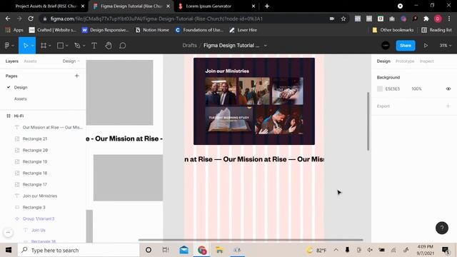 Figma Design Tutorial: Lo-Fi & Hi-Fi (Church Homepage Concept) смотреть онлайн