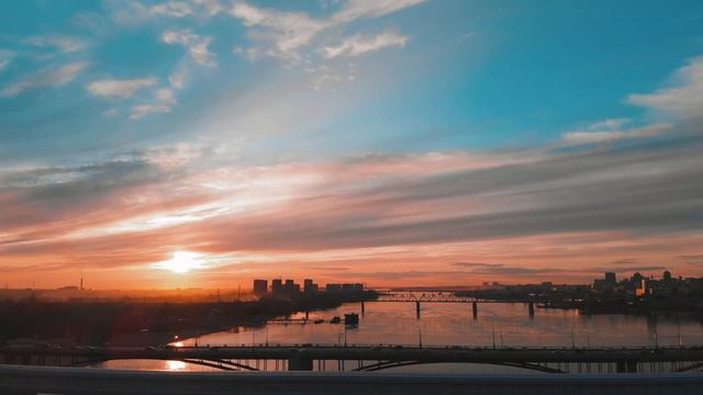 Весенний закат в Новосибирске. Sunset in Novosibirsk смотреть онлайн
