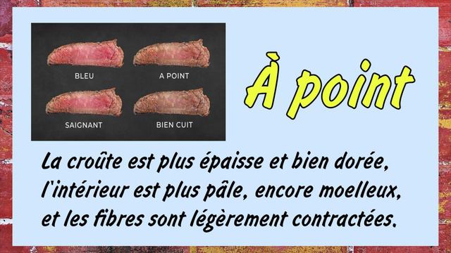Cuisson de la viande: текст, словарь, диалог «в ресторане». смотреть онлайн