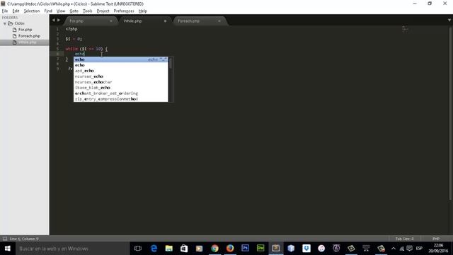 Ciclo For, While y Foreach en PHP смотреть онлайн