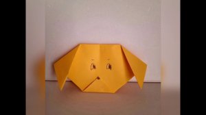 Оригами щенок. Из бумаги.