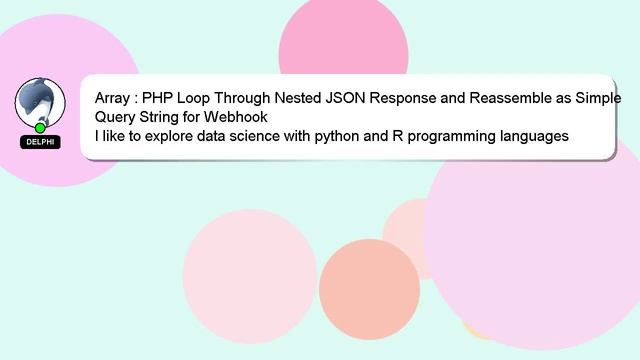 Array : PHP Loop Through Nested JSON Response and Reassemble as Simple Query String for Webhook смотреть онлайн