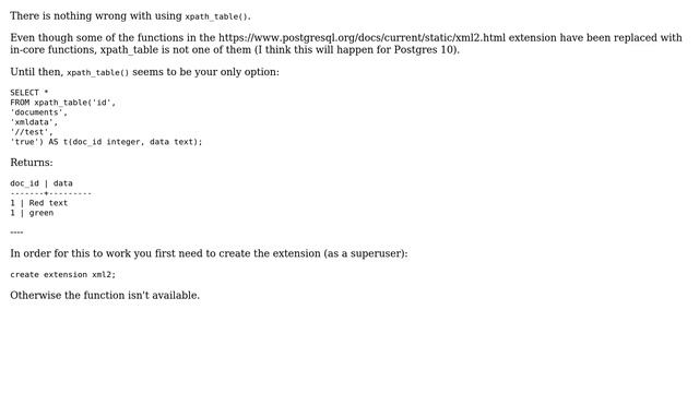 Get a Table from XML in postgresql (2 Solutions!!) смотреть онлайн
