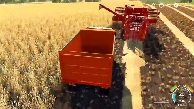 Farming Simulator 2019. Село Ягодное. Уборка зерновых; заготовка кормов. Часть-2 смотреть онлайн