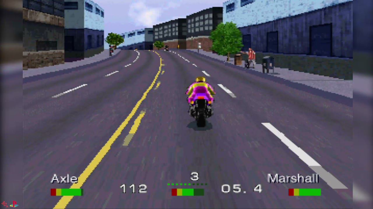 Road Rash (1994) PS 1. Level 3: The Peninsula. Super Bike Corsair Raven N 600cc смотреть онлайн