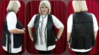 Кожаная жилетка // Модная ПЕРЕДЕЛКА одежды смотреть онлайн