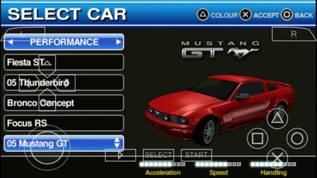 Ford Street Racing L.A Duel (PSP) All Cars
