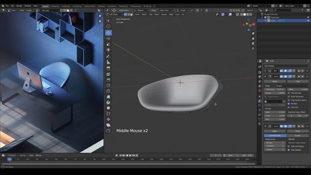 3D-моделирование в Blender \ Урок 3 \ Создаем кресло \ Детский технопарк РГСУ смотреть онлайн