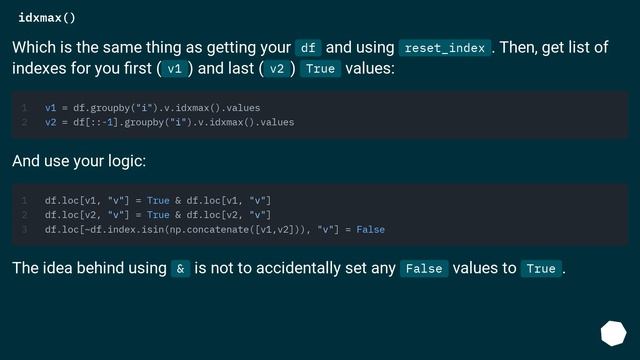 Groupby search first and last True values смотреть онлайн