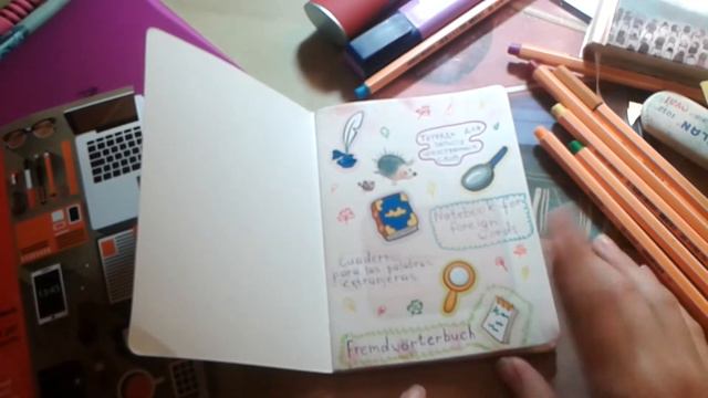 Оформляем блокнот с иностранными языками)) Decorate Notebooks with me #1 смотреть онлайн