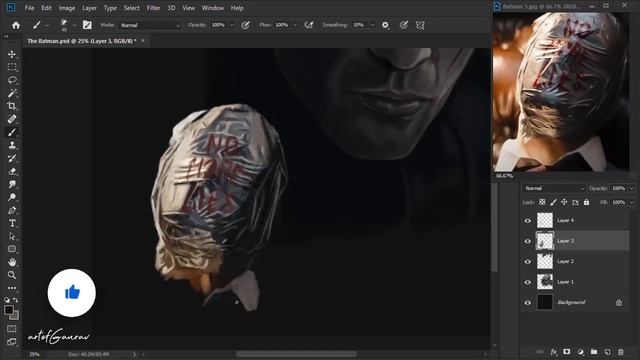 Drawing 'The Batman' (2022) | Photoshop CC смотреть онлайн