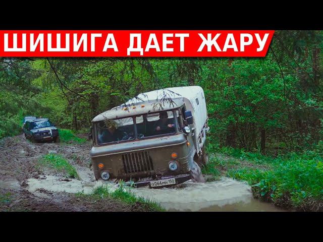 Шишига снова в деле! ХАНТЕР, Land Rover DISCOVERY и Range Rover PEGAS на тяжелом бездорожье смотреть онлайн