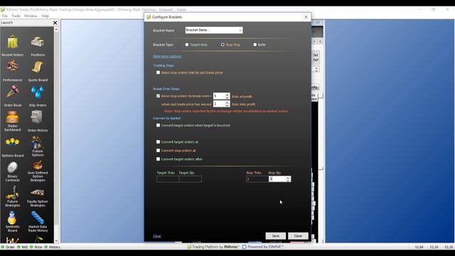 R | Trader - Breakeven Bracket Orders Tutorial | Optimus Futures смотреть онлайн