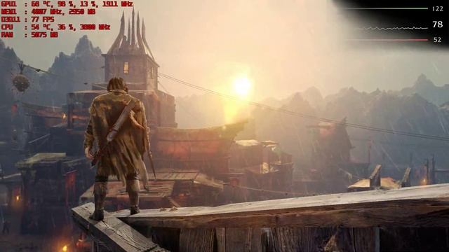 Тест производительности Middle Earth Shadow of Mordor i5-4690 GTX 1060 3Gb 8Gb RAM смотреть онлайн