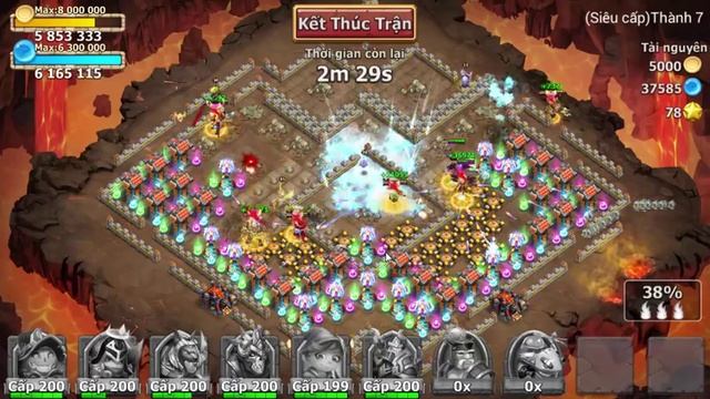 Castle Clash: 3-Flaming All Insane Dungeon 7 (1-10) F2P [840 Flames] смотреть онлайн