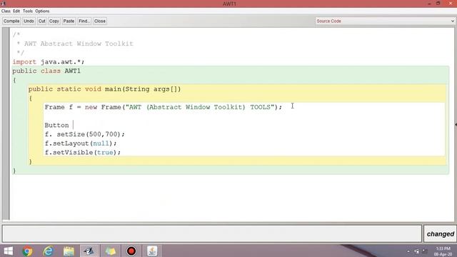 Button in AWT смотреть онлайн