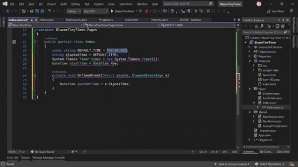Timer / Time Tracking with Blazor in .NET 6 ?