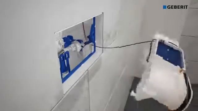 Инструкция по установке клавиши Geberit Sigma 40.